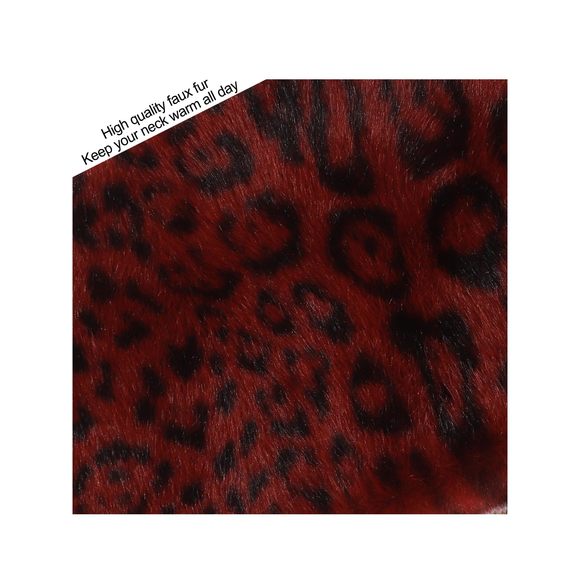 Womens Leopard Print Infinity Scarf Loop Circle Neck Warmer(leopard Red)🙊 - Picture 4 of 6